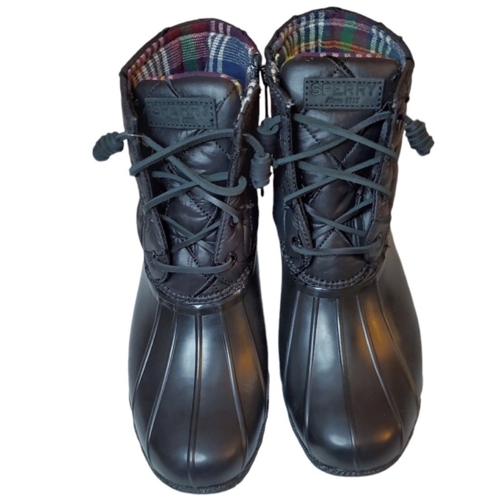 Sperry Women's Quilted Black Rain Boots - Picture 7 of 10